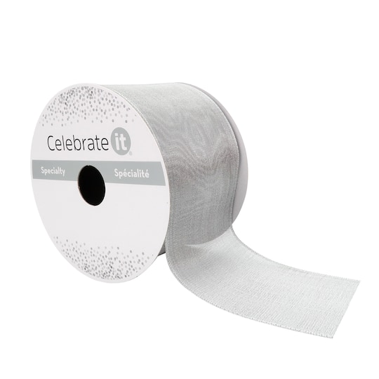 2.5" x 10yd. Sheer Metallic Wired Ribbon by Celebrate It® Specialty